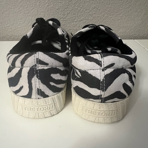 Tretorn | Nylite 37 Plus Lace up Sneakers Zebra Black White Sz‎ 8 - Picture 7 of 8